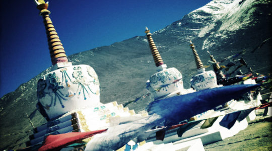 Stupa au col du Kumzum La - Voyage moto du Kinnaur au Spiti, Himachal pradesh, Inde, Himalaya