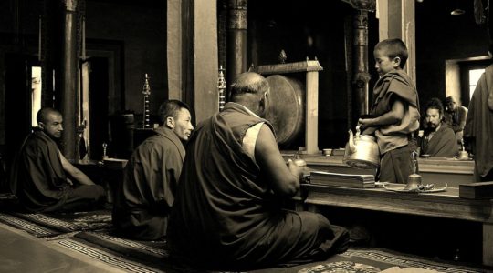 Cérémonie bouddhiste au monastère de Lamayuru - Voyage à moto Transhimalayenne et Ladakh, Inde, Himalaya