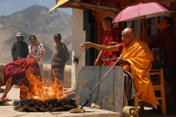 Cérémonie bouddhiste au monastère de Spituk - Voyage à moto Transhimalayenne et Ladakh, Inde, Himalaya