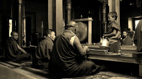 Cérémonie bouddhiste au monastère de Lamayuru - Voyage à moto Transhimalayenne et Ladakh, Inde, Himalaya